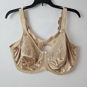 Elomi Cate Embroidered Full Cup Banded Underwire Bra Sz 42G Hazel